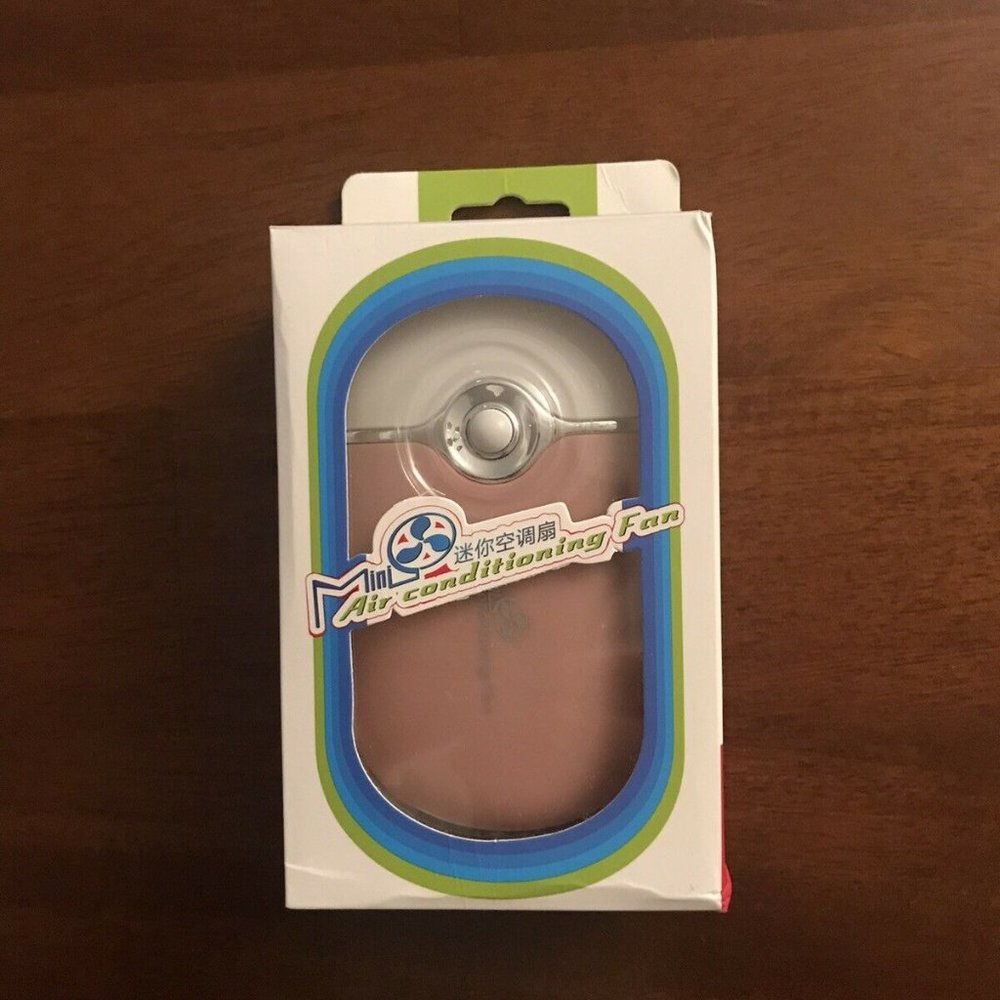 USB Mini Portable Fan Rechargeable Pink by FlyItem